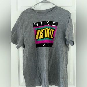 Grey NIKE “JUST DO IT” ShortSleeved T-Shirts